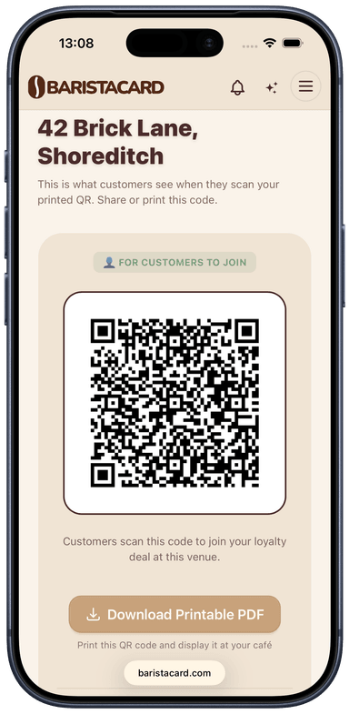 QR code preview page